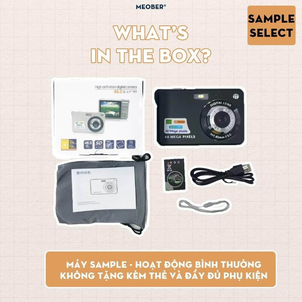 [Tặng thẻ nhớ] Máy Chụp hình mini digital v2 50MP Super Zoom, quay phim 4K, video slow-mo, lens zoom