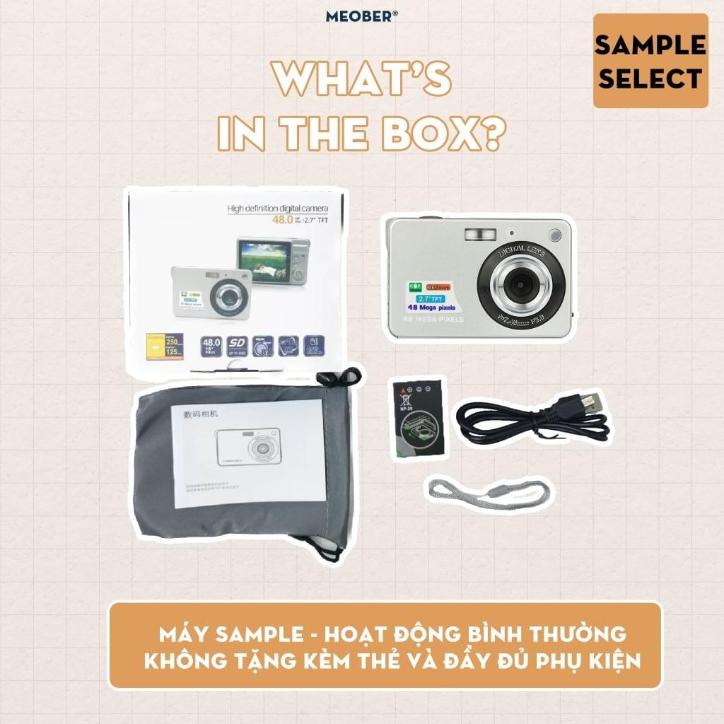 [Tặng thẻ nhớ] Máy Chụp hình mini digital v2 50MP Super Zoom, quay phim 4K, video slow-mo, lens zoom