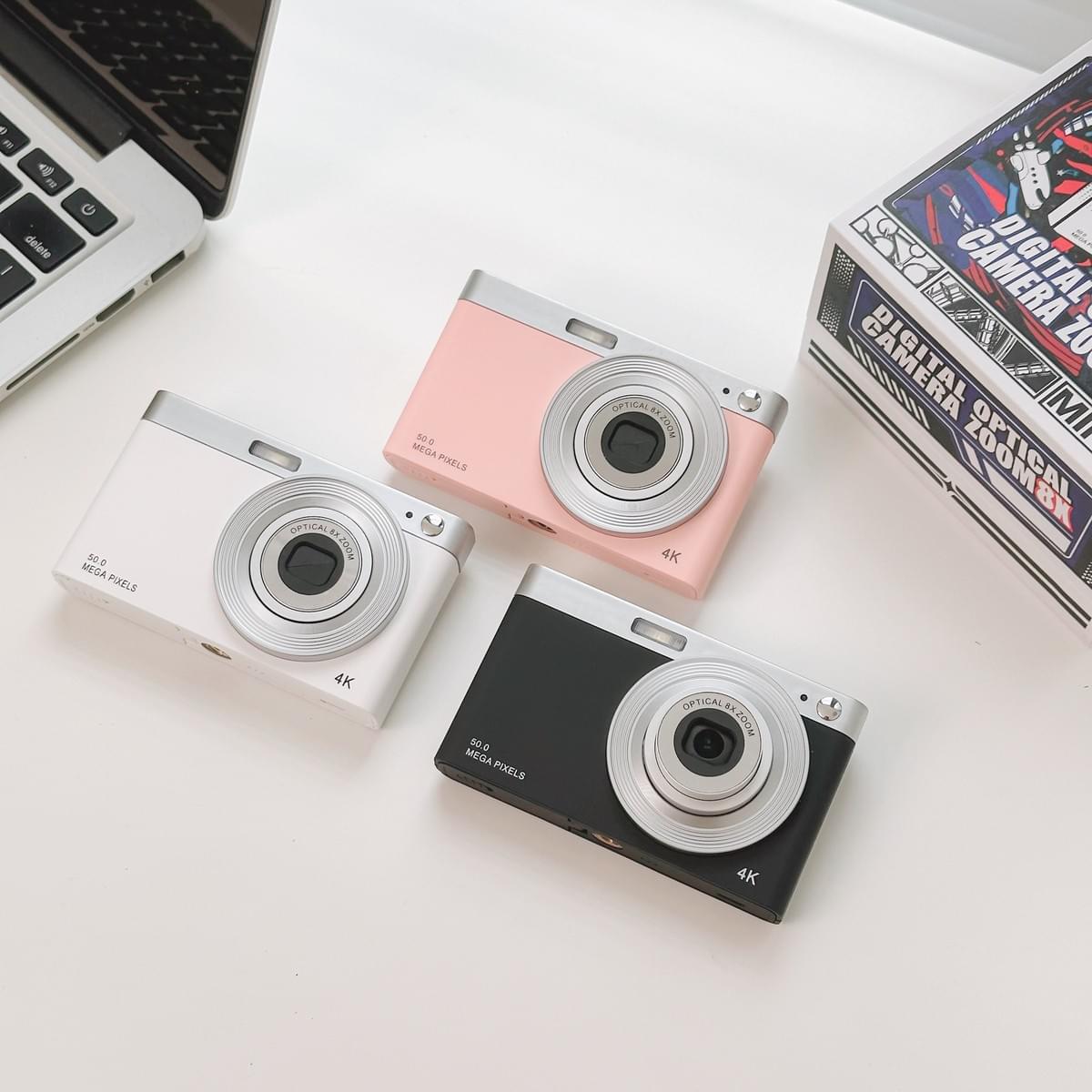 [Tặng thẻ nhớ] Máy Chụp hình mini digital v2 50MP Super Zoom, quay phim 4K, video slow-mo, lens zoom