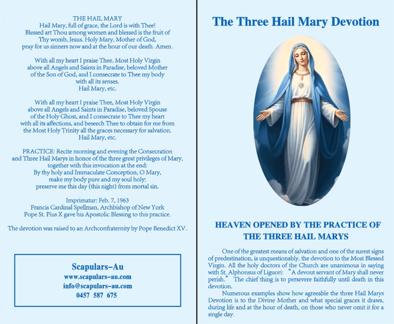 The Three Hail Mary Devotion The Three Hail Mary Devotion