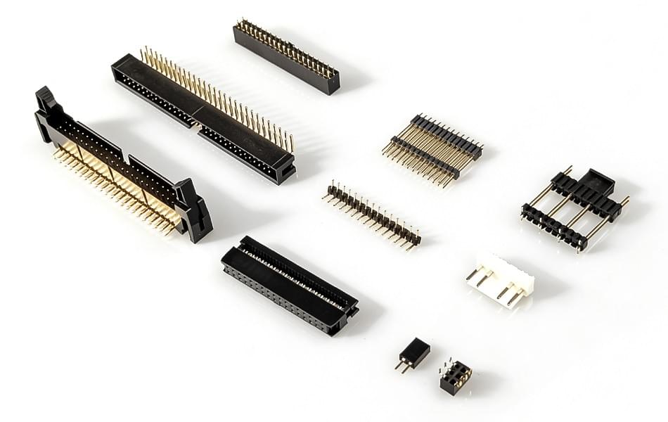 Double-Row Pin Header 2.54PH-1X10P 90° | Empty Pins 6-8 | PCB Electronic Com