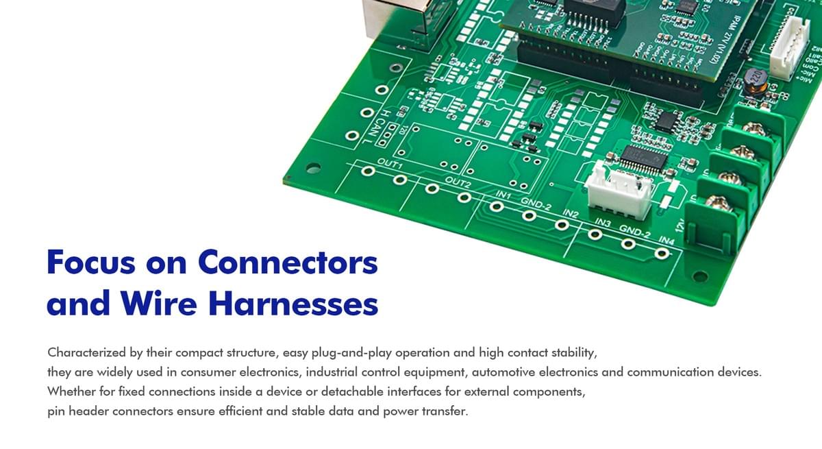 Double-Row Pin Header 2.54PH-1X10P 90° | Empty Pins 6-8 | PCB Electronic Com