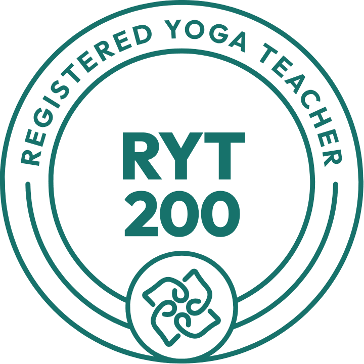 RYT 200 Yoga Alliance badge.