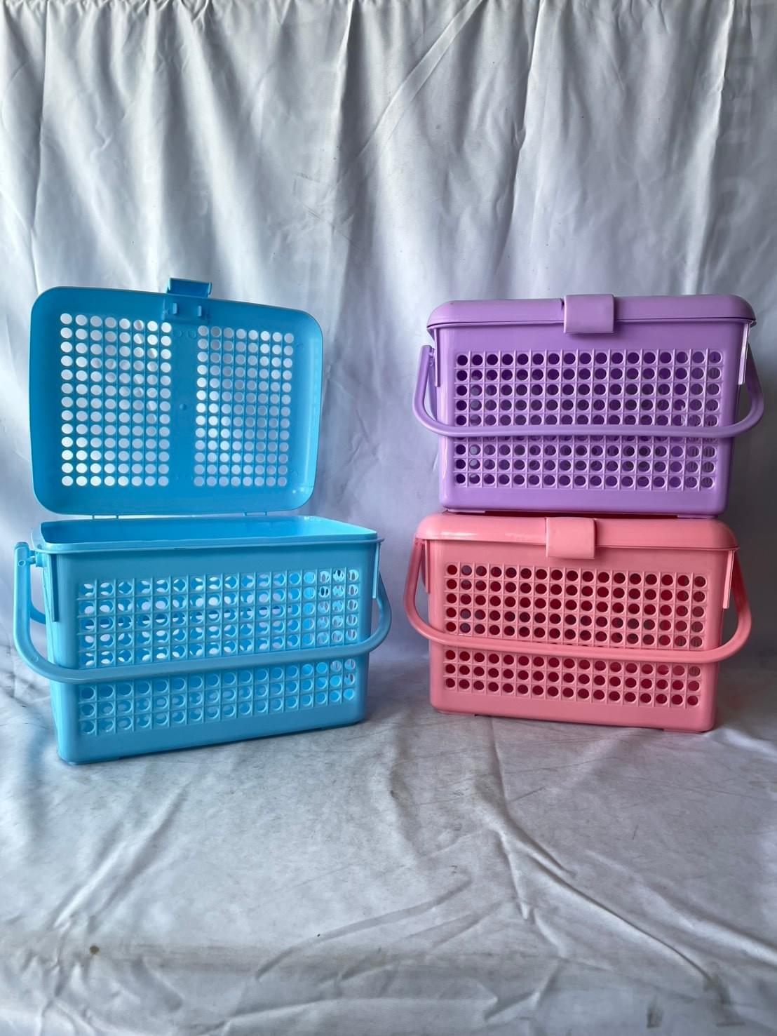 321-2T ตะกร้ารังรวยกลางสีพาสเทล 26*34.5*26cm.