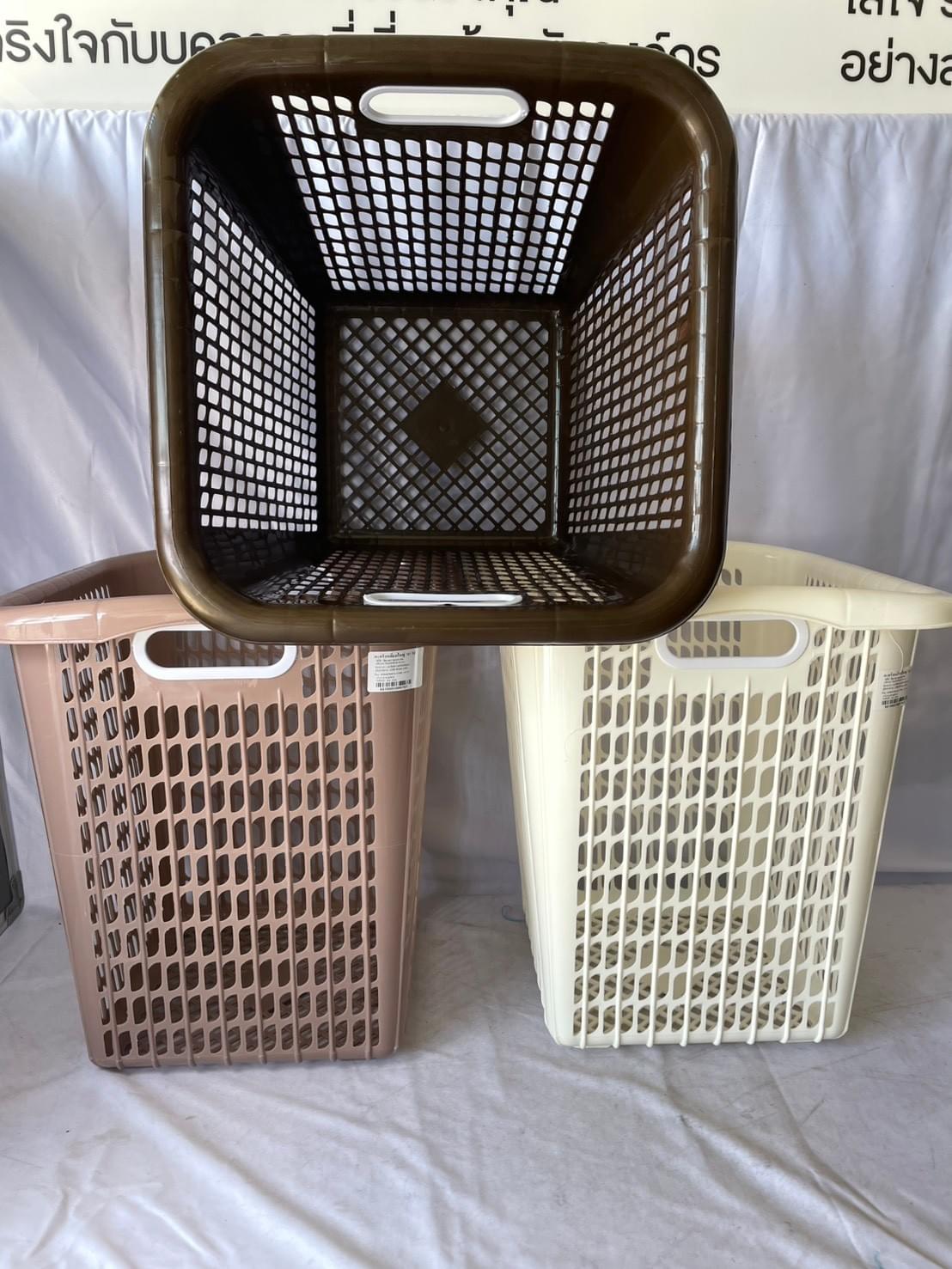 707-M ตะกร้าผ้าทรงสูง สีเบอร์กันดี