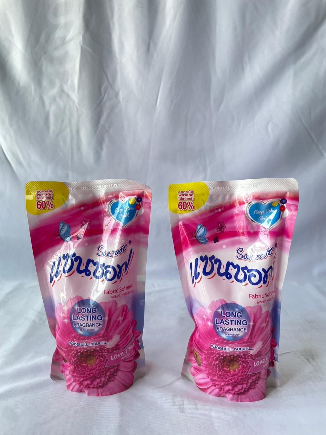 น้ำยาปรับผ้านุ่มแซชชองW 500มล. 1*2 สีชมพู