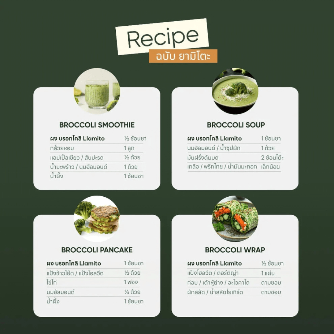 Llamito ผงต้นอ่อนบร็อคโคลี่ ( Broccoli Sprout Powder) ขนาด 250g