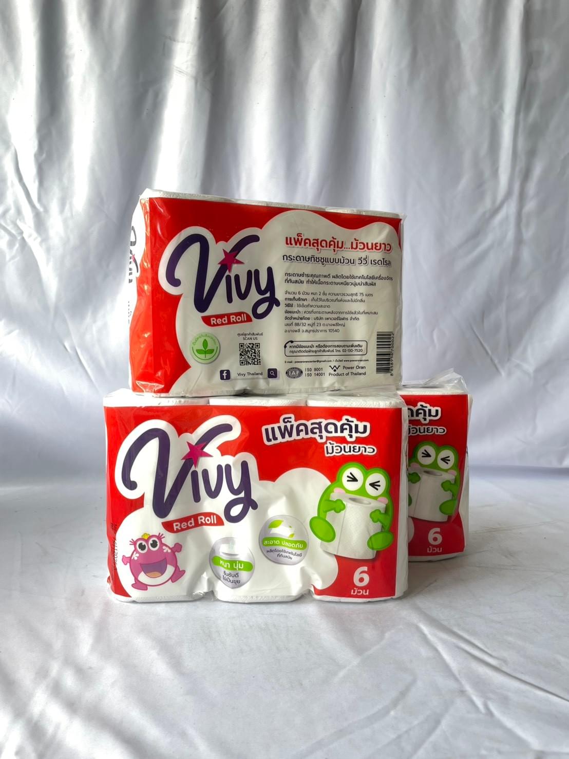 กระดาษทิชชู่วีวี่ แพ็ค 6 ม้วน 1011114