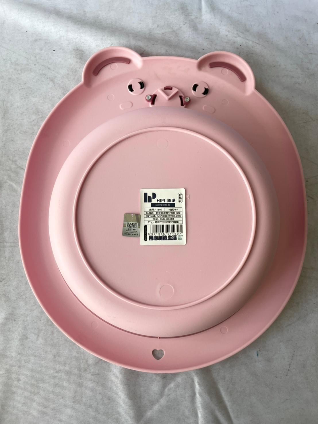 อ่างพับรูปหมูน่ารัก คละสี NO.1607 (จีน) (60)