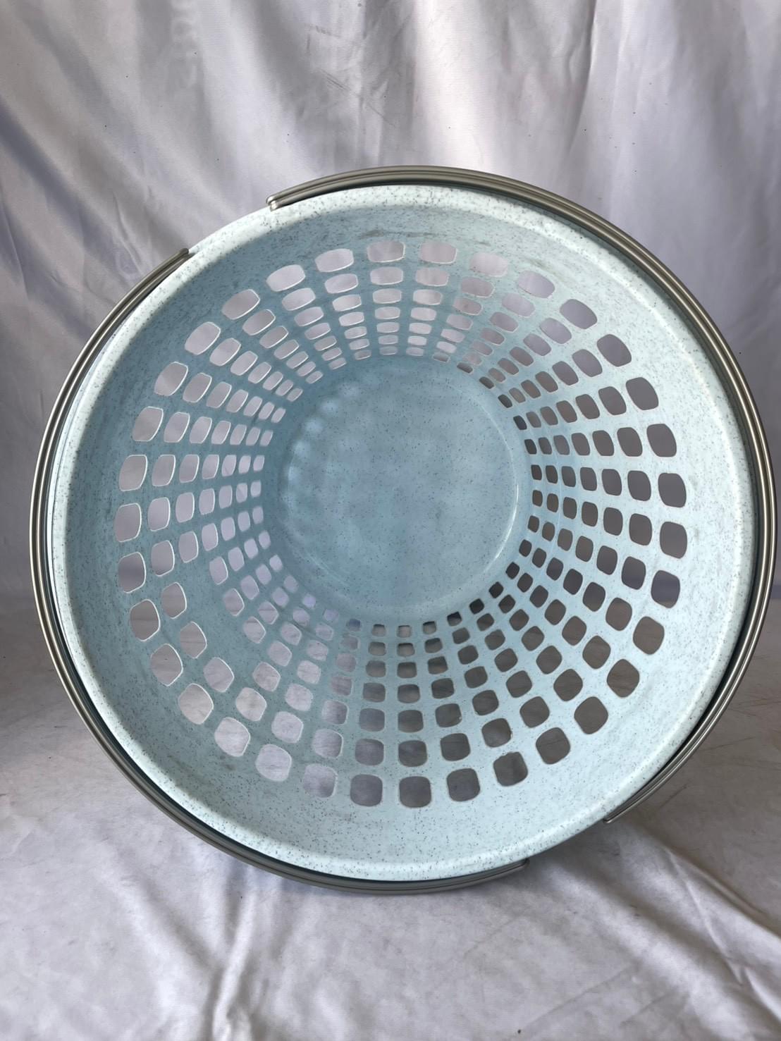 สินค้า,รายละเอียด 272 ตะกร้าหูหิ้ว แอบบา สีฟ้าหม่น 45.4*45.5*50cm.(18)