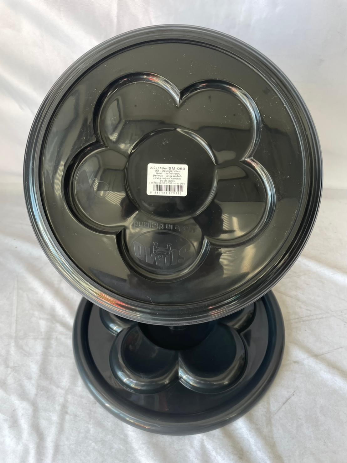 NO.SM-060 ถังน้ำ 16 ลิตร สีดำ 30x30 cm. (36)