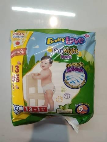 สินค้า,รายละเอียด เบบี้เลิฟเดย์ไนท์แพ้นส์ XL 14ชิ้น (ลัง) 2900267