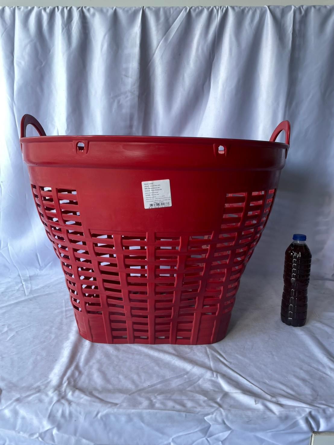 สินค้า,รายละเอียด BKK01-B-RD01 เข่งเบอร์1 สีแดง ขนาด 67.5*67.5*54.5 ซม. เกรดB