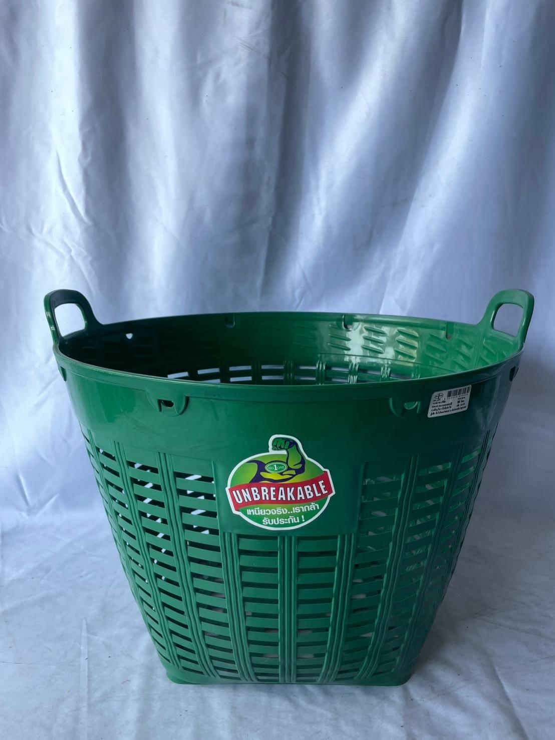 704 เข่ง No.4 สีเขียว 47*47*36cm. (24)