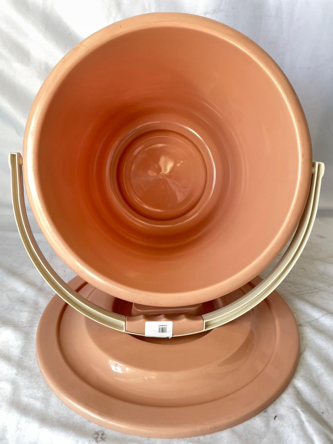 ถังพลาสติกพร้อมฝา คละสี ขนาด 36x32cm. NO.0046 (จีน) (40)