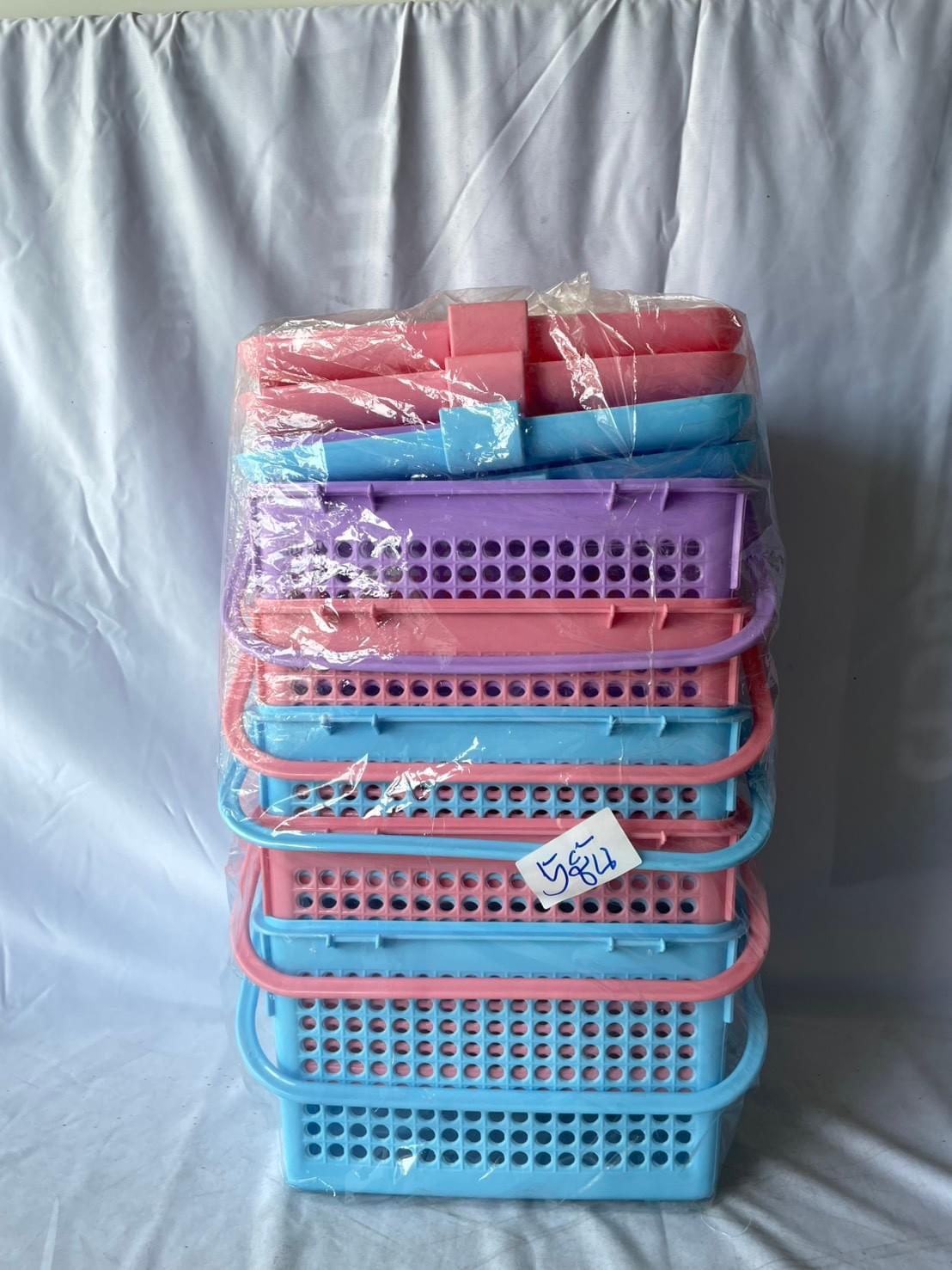 321-2T ตะกร้ารังรวยกลางสีพาสเทล 26*34.5*26cm.