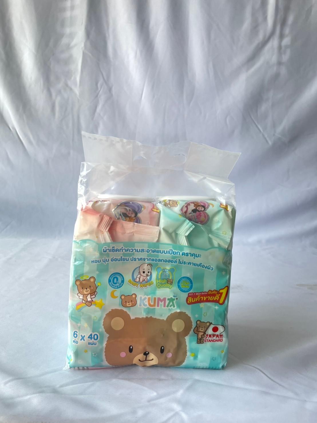 กระดาษทิชชู่เปียกคุมะ Kuma 40 แผ่น (ลัง)