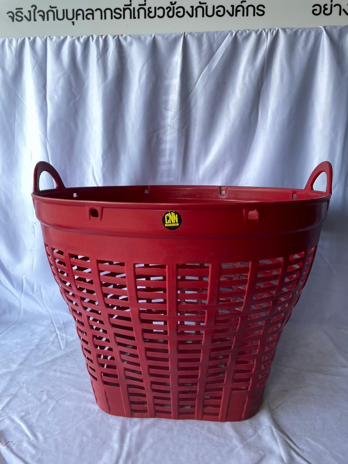 สินค้า,รายละเอียด BKK01-B-RD01 เข่งเบอร์1 สีแดง ขนาด 67.5*67.5*54.5 ซม. เกรดB