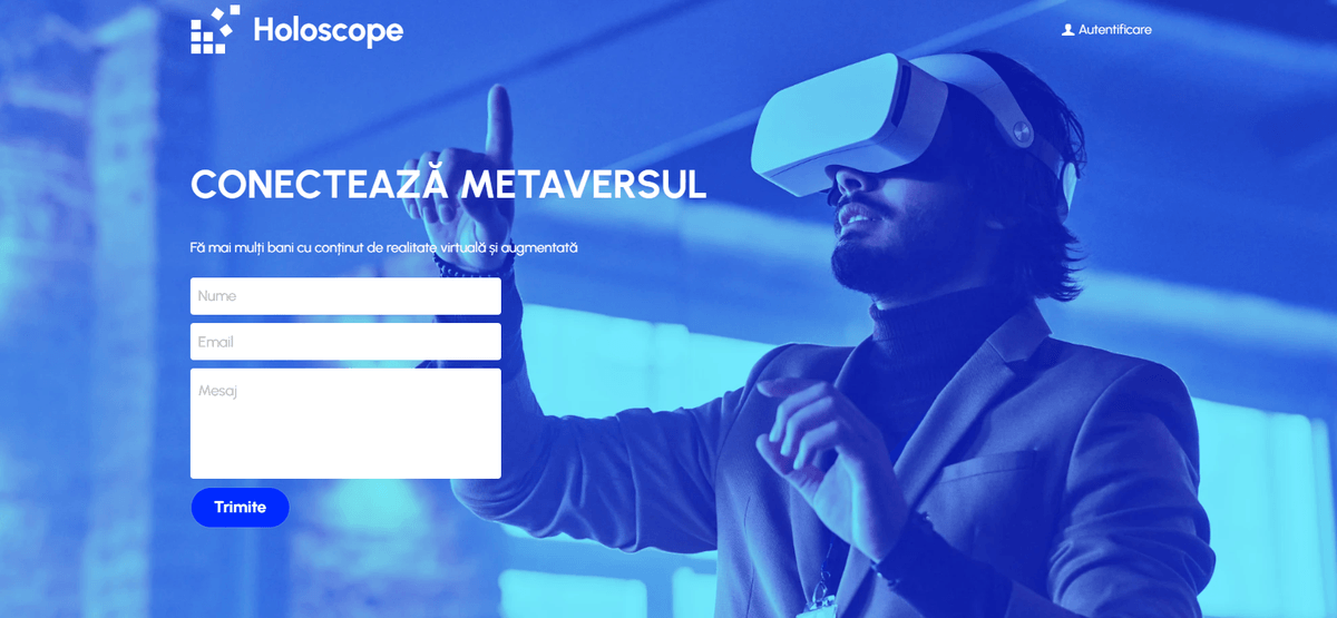 Șablon de holoscop de la Strikingly