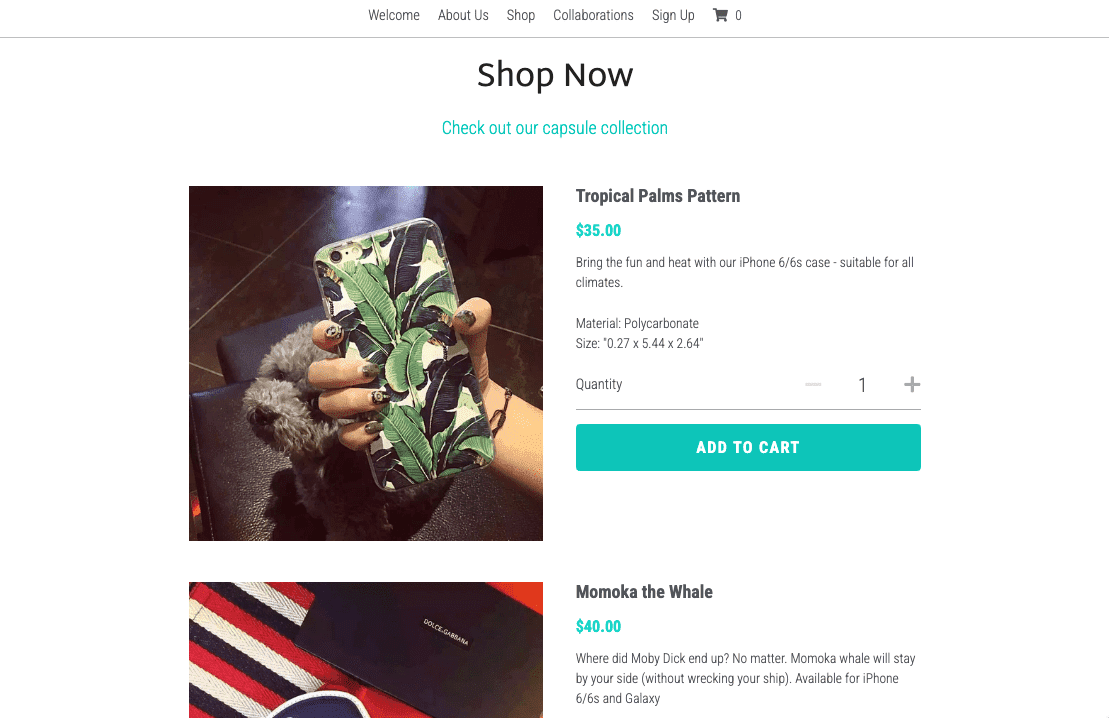 Templat Studio Yuri dari Strikingly