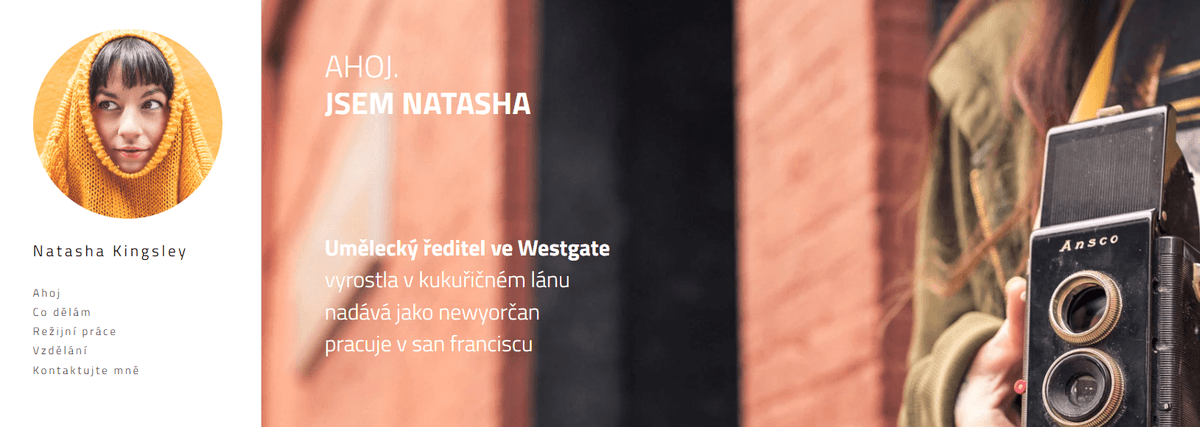 Elegantní šablona pro nezávislého fotografa od Strikingly