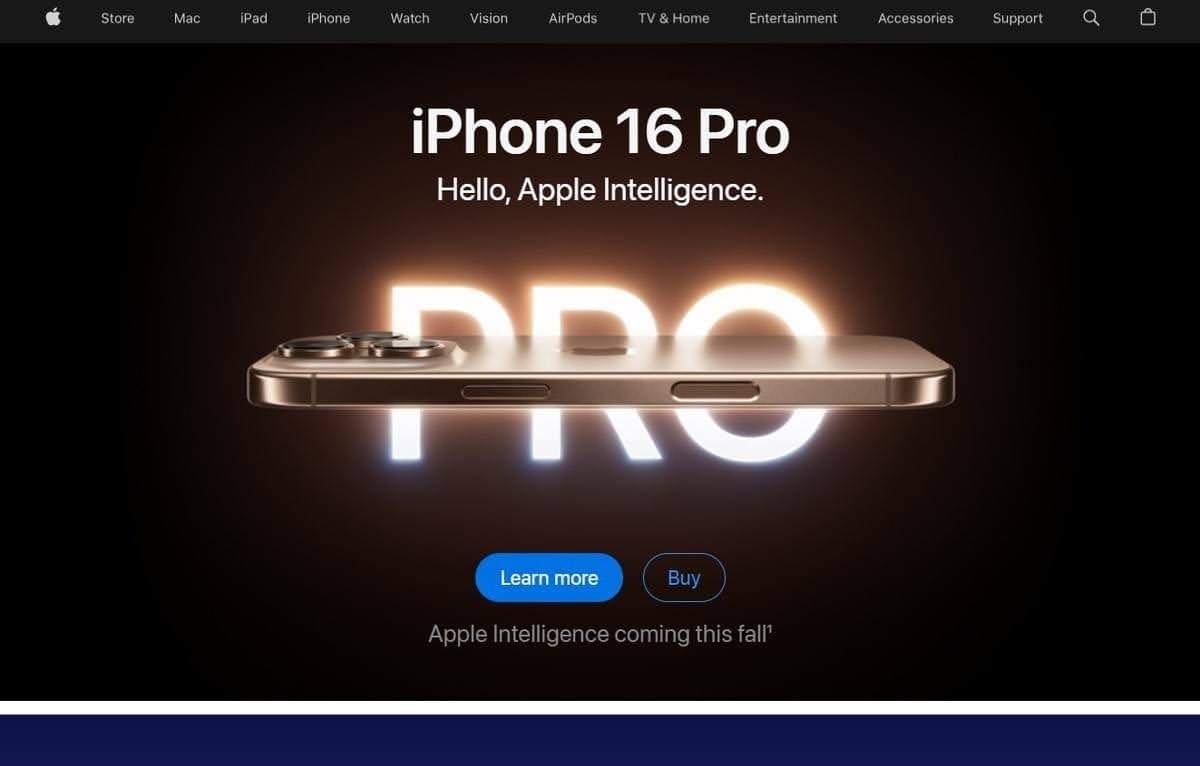 Página de inicio de Apple