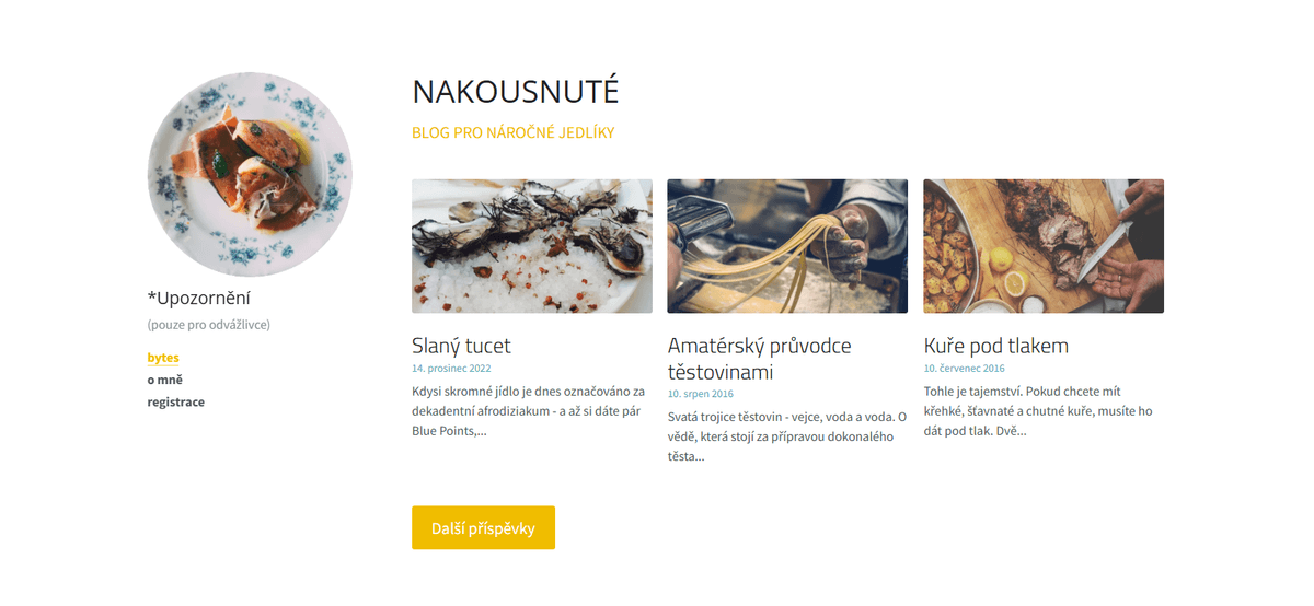 Šablona marketingu blogu o velikosti bajtů