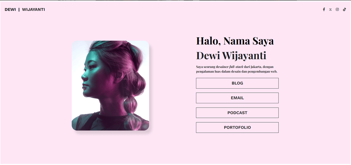 Template Michelle Cruise dari Strikingly