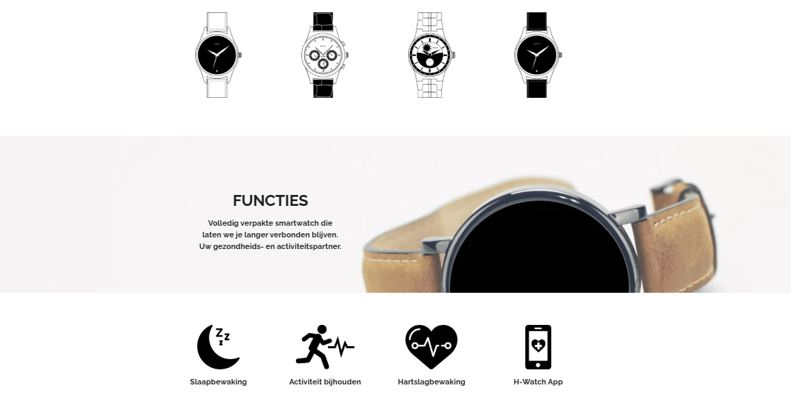 Gezondheidsmonitor-sjabloon van Strikingly