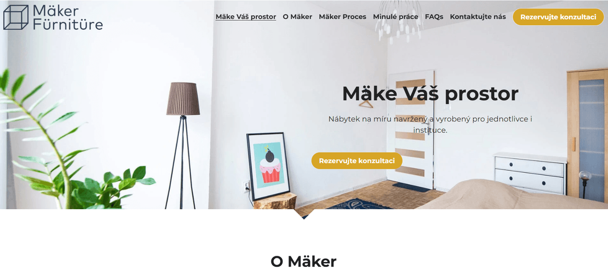 Šablona Maker od Strikingly