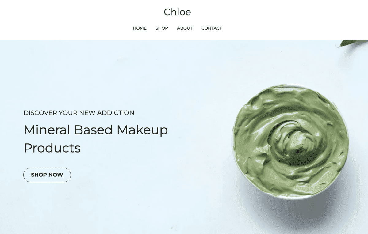 Templat Toko Chloe dari Strikenly