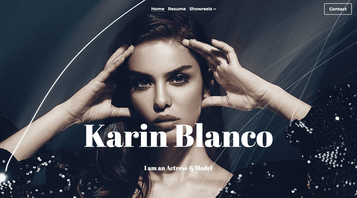 Template Karin Blanco dari Strikingly