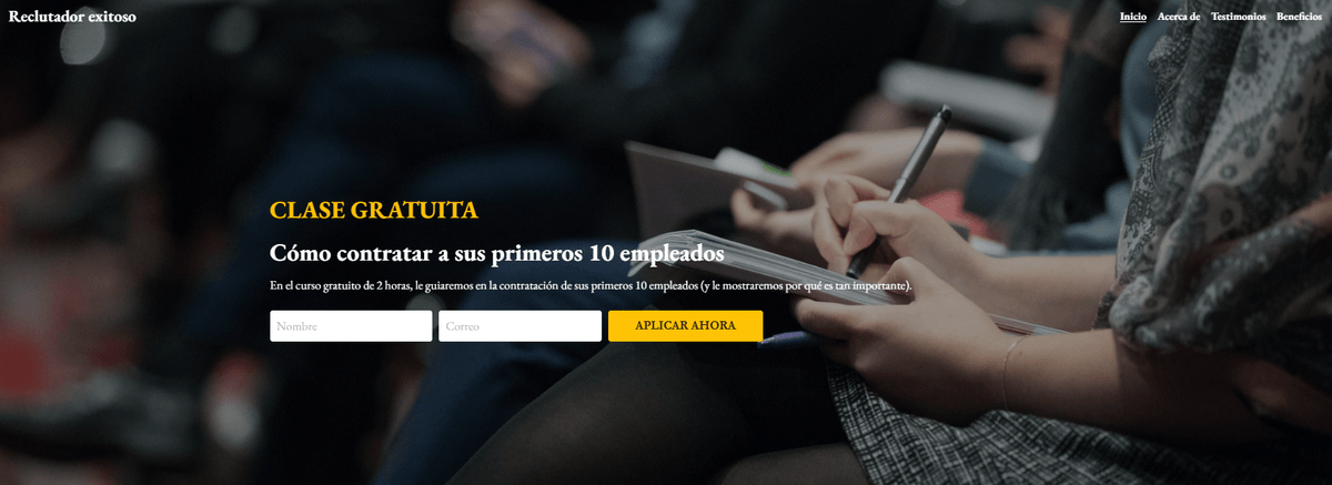 Plantilla de éxito para reclutadores