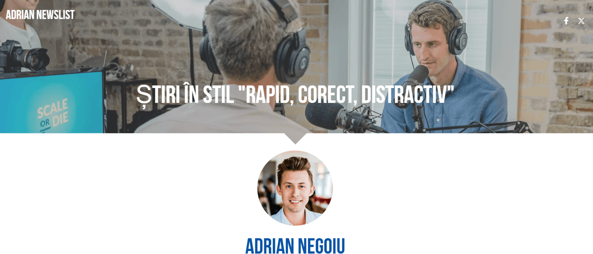 Șablon de podcast de la Strikingly