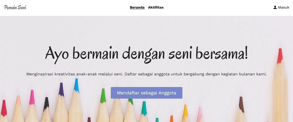 Templat Pemain Seni dari Strikerly