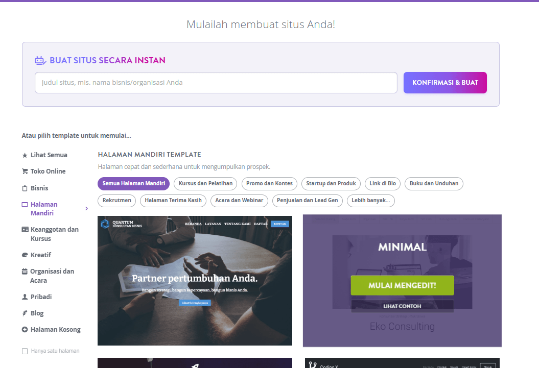 Apa Itu Desain Web Secara Mencolok - Pilih Template