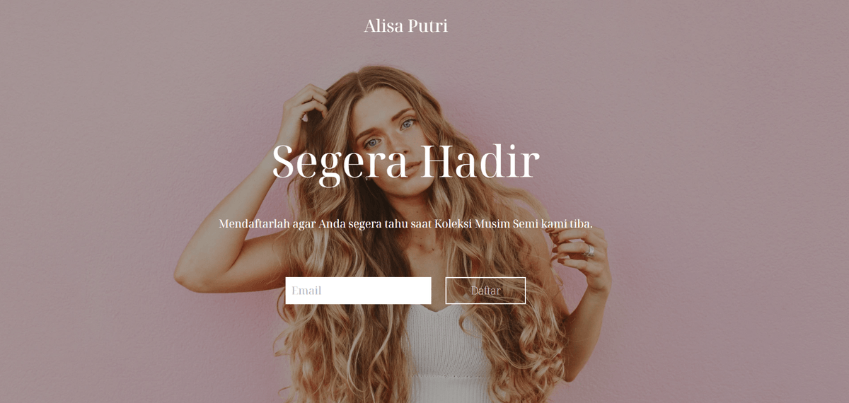 Template Segera Hadir dengan Tombol Ajakan Bertindak