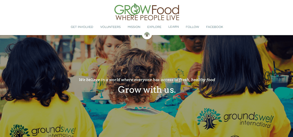 Webové stránky pro členství v Grow