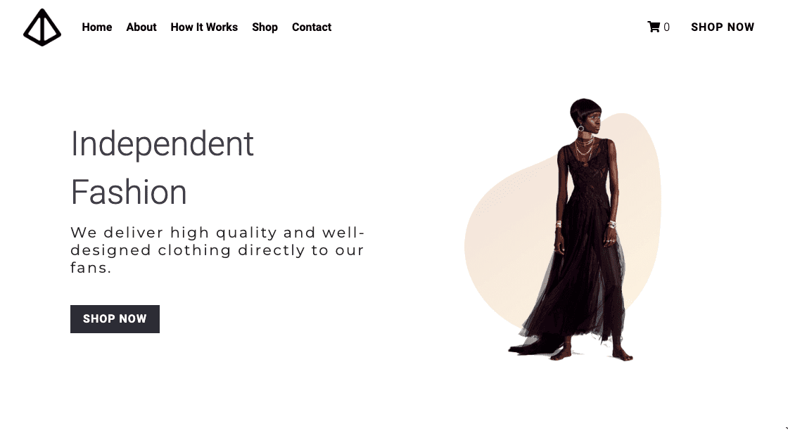 Šablona záře od Strikingly