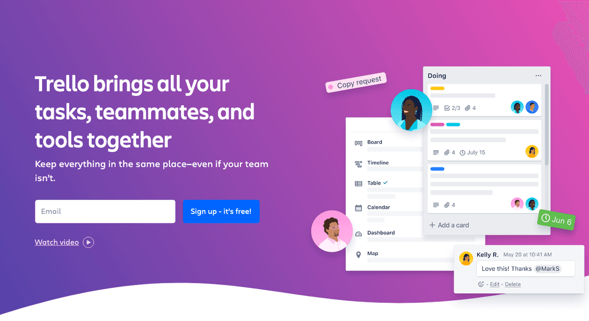 Imagen tomada de Trello