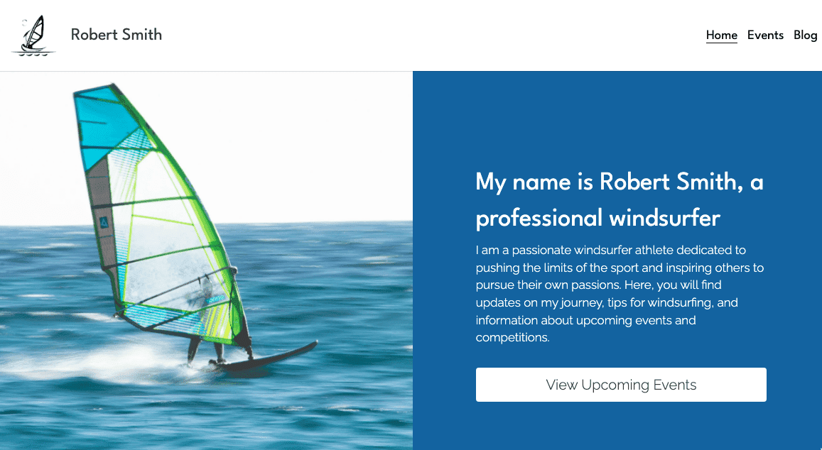 Templat Peselancar Angin dari Strikingly