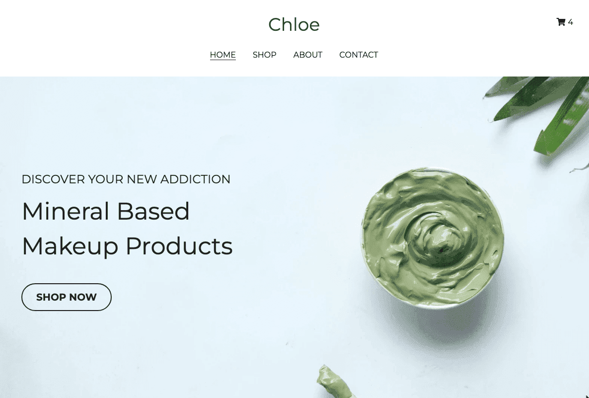 Plantilla de Chloe de Strikingly