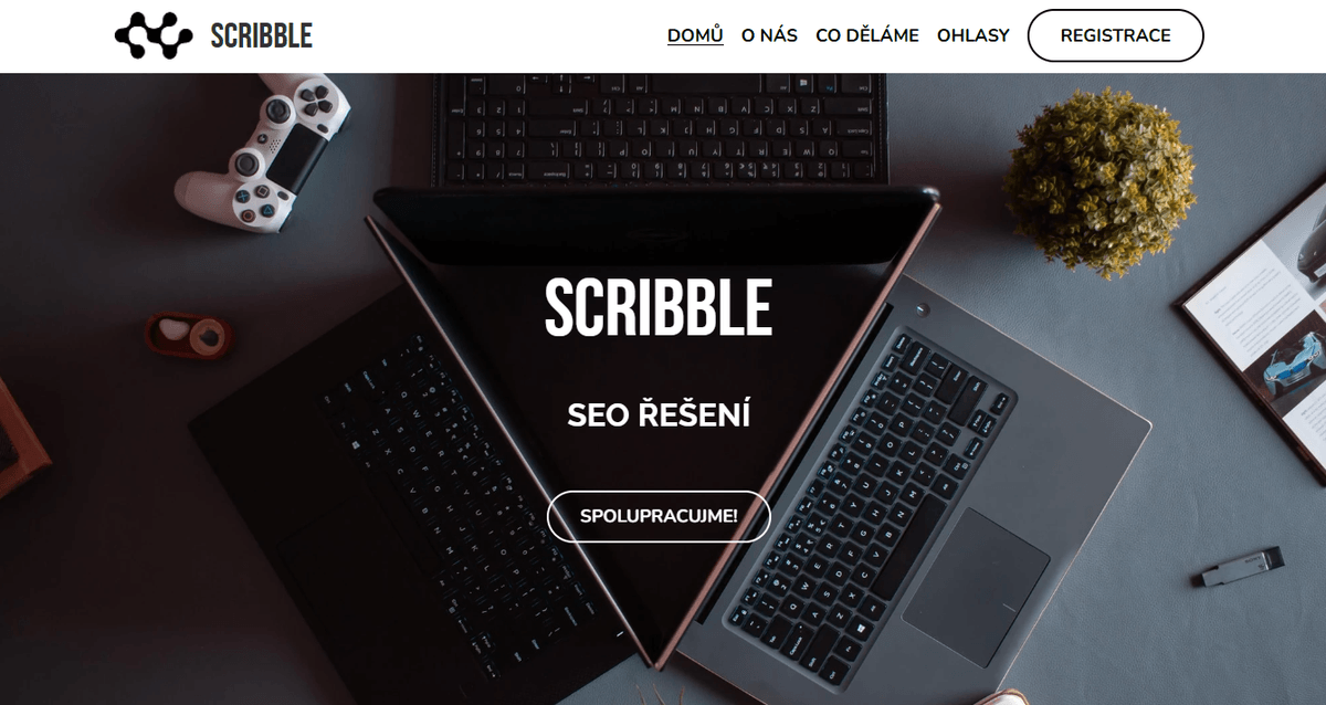 Šablona firmy Scribble od Strikingly