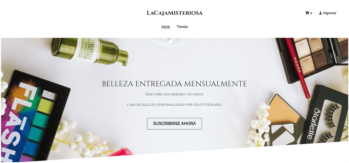 Plantilla de MysteryBox de Strikingly