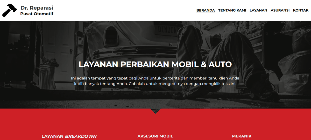 Templat Mekanik dari Strikerly