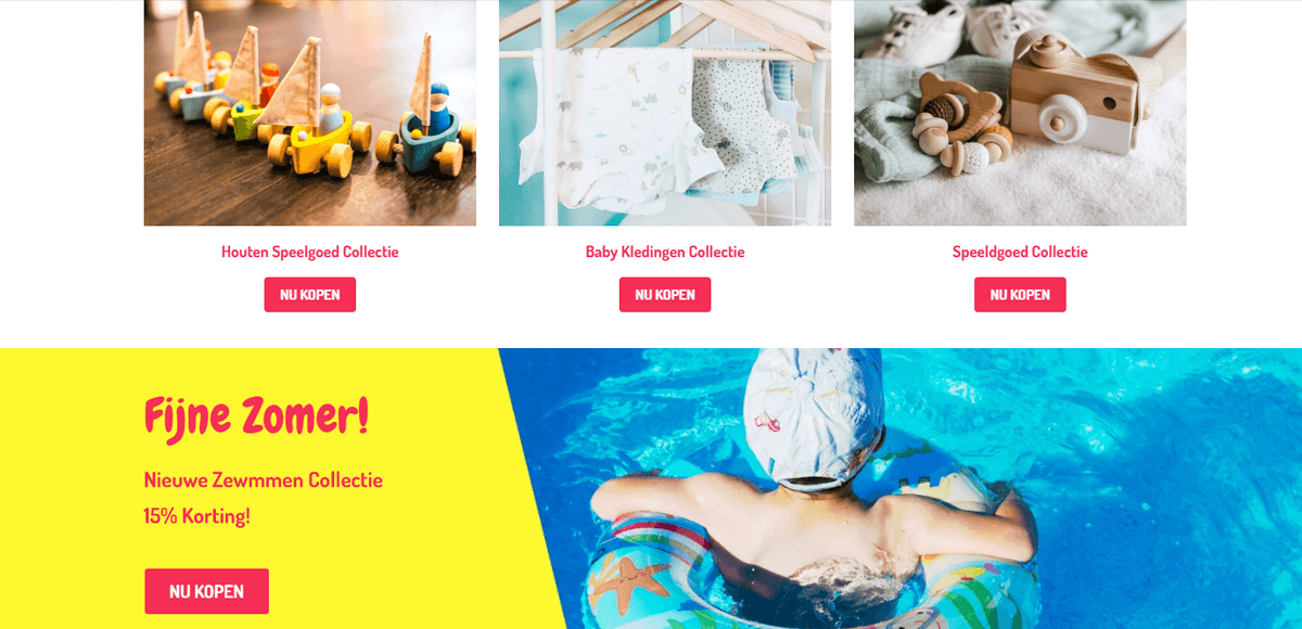 Peggi webwinkelsjabloon van Strikingly