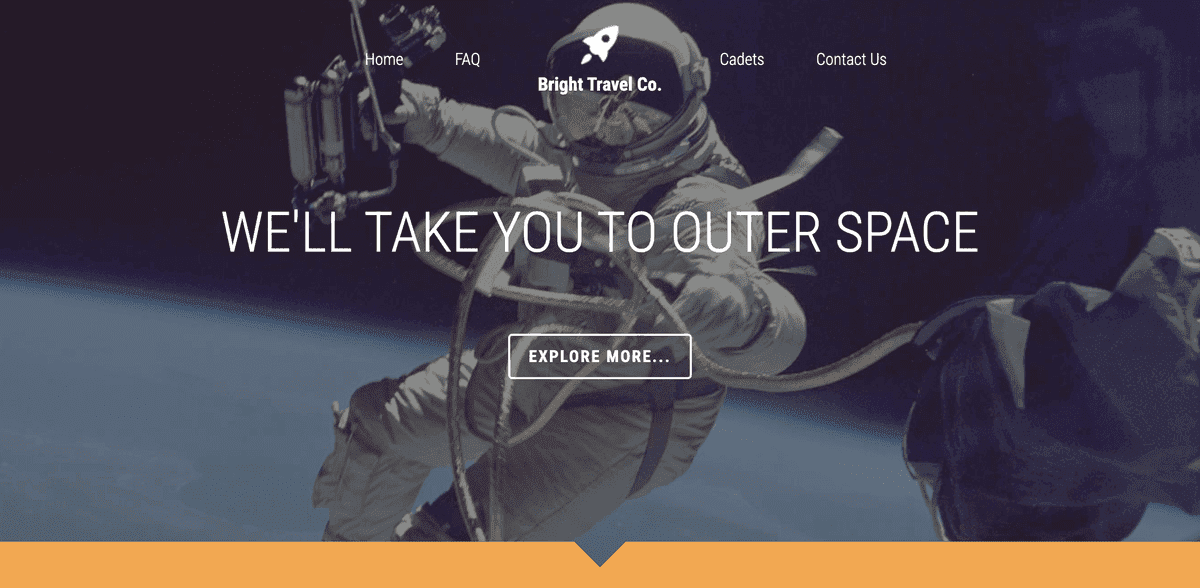 Plantilla brillante de Strikingly