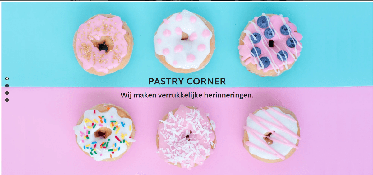 Opvallend: sjabloon voor een hoekje gebak