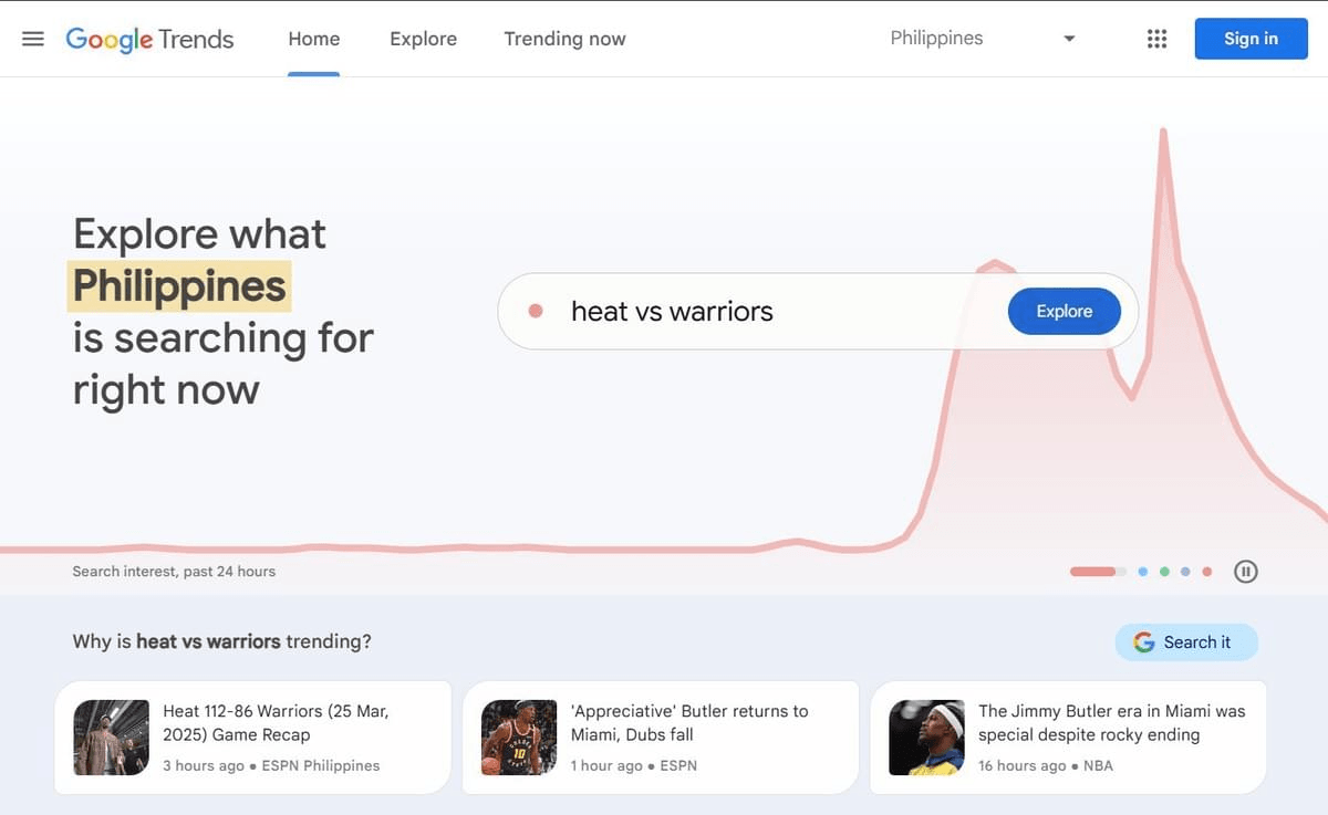 Image extraite de Google Trends