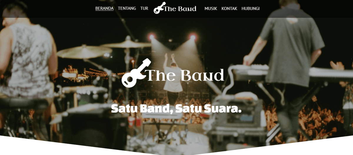 Template Website Musik Band dari Strikenly